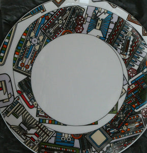 The Kalkulium Suite. Complete Set of SIX Plates Designed by Eduardo Paolozzi (1924 - 2005) for WEDGWOOD