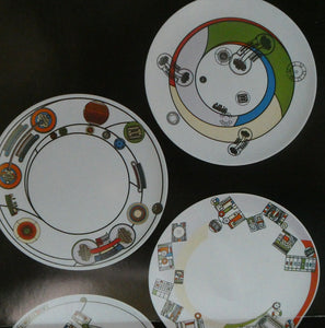 The Kalkulium Suite. Complete Set of SIX Plates Designed by Eduardo Paolozzi (1924 - 2005) for WEDGWOOD