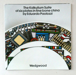 The Kalkulium Suite. Complete Set of SIX Plates Designed by Eduardo Paolozzi (1924 - 2005) for WEDGWOOD