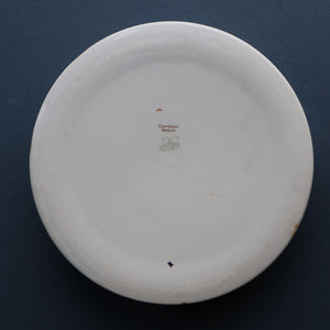 1930s SHELLEY POTTERY Mabel Lucie Attwell Heavy Baby Plate. Gardening Image with Boo Boos in Wheelbarrow
