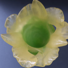 Load image into Gallery viewer, LARGE Contemporary DAUM Pate de Verre ORCHID Vase.  8 1/4 inches in height (Boxed)
