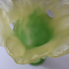 Load image into Gallery viewer, LARGE Contemporary DAUM Pate de Verre ORCHID Vase.  8 1/4 inches in height (Boxed)
