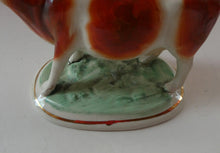 Load image into Gallery viewer, Antique 1860s Staffordshire Cow Creamer / Milk Jug with Original Lid

