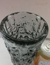 Load image into Gallery viewer, Genuine 1960s WHITEFRIARS Pewter Cylinder &quot;Bark&quot; vase by Geoffrey Baxter; 7 1/2 inches
