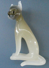 Load image into Gallery viewer, Large 1950s Murano Opalescent Glass SIAMESE CAT. Attributed to Archimede Seguso
