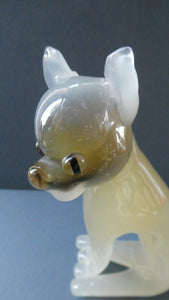 Large 1950s Murano Opalescent Glass SIAMESE CAT. Attributed to Archimede Seguso