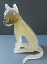 Load image into Gallery viewer, Large 1950s Murano Opalescent Glass SIAMESE CAT. Attributed to Archimede Seguso
