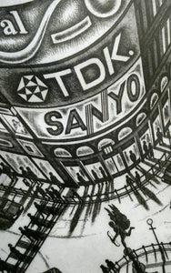 LIMITED EDITION Etching by John Duffin (b. 1965). PICCADILLY CIRCUS, London SIGNED