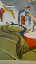 Load image into Gallery viewer, Original JOHN TUNNARD Lithograph (1947) Entitled Holiday. Baynard Press for School Prints Ltd (London) Issue
