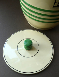 1940s Mintons Storage Jar Canister Art Deco Solano Ware John Wadsworth Spice
