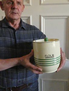 1940s Mintons Storage Jar Canister Art Deco Solano Ware John Wadsworth Spice