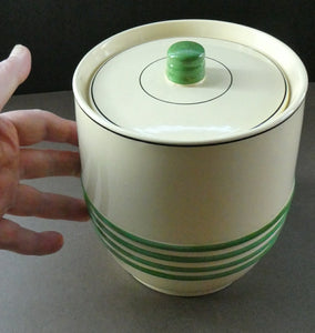 1940s Mintons Storage Jar Canister Art Deco Solano Ware John Wadsworth Oatmeal