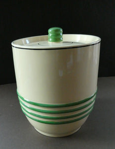 1940s Mintons Storage Jar Canister Art Deco Solano Ware John Wadsworth Oatmeal