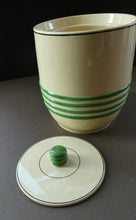 Load image into Gallery viewer, 1940s Mintons Storage Jar Canister Art Deco Solano Ware John Wadsworth Oatmeal
