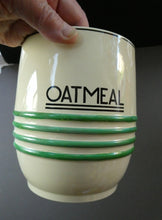 Load image into Gallery viewer, 1940s Mintons Storage Jar Canister Art Deco Solano Ware John Wadsworth Oatmeal
