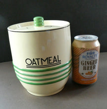 Load image into Gallery viewer, 1940s Mintons Storage Jar Canister Art Deco Solano Ware John Wadsworth Oatmeal
