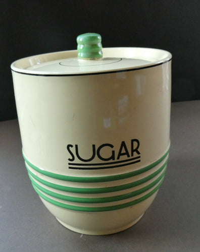 1940s Mintons Storage Jar Canister Tea Art Deco John Wadsworth Sugar