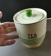 Load image into Gallery viewer, 1940s Mintons Storage Jar Canister Tea Art Deco John Wadsworth Tea Leaves

