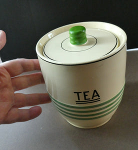 1940s Mintons Storage Jar Canister Tea Art Deco John Wadsworth Tea Leaves