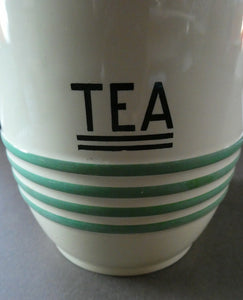1940s Mintons Storage Jar Canister Tea Art Deco John Wadsworth Tea Leaves
