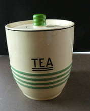 Load image into Gallery viewer, 1940s Mintons Storage Jar Canister Tea Art Deco John Wadsworth Tea Leaves
