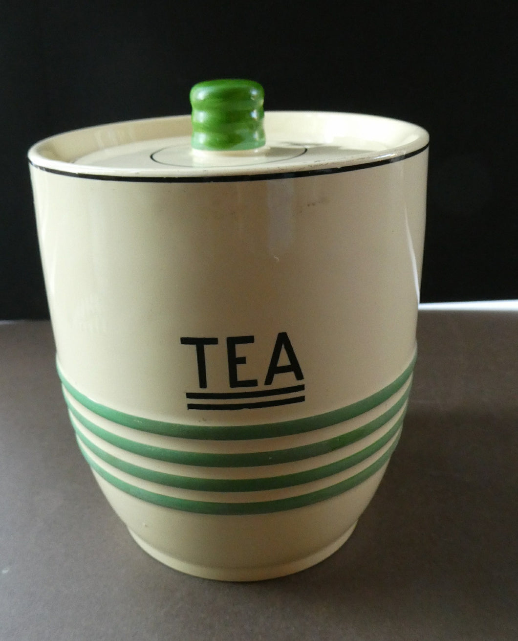 1940s Mintons Storage Jar Canister Tea Art Deco John Wadsworth Tea Leaves