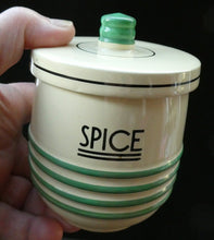 Load image into Gallery viewer, 1940s Mintons Storage Jar Canister Art Deco Solano Ware John Wadsworth Spice
