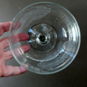 1901 Glasgow International Exhibition Antique Glass Souvenir Footed Sundae Dish