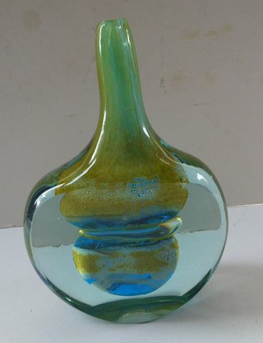 Vintage 1970s Maltese Mdina Facet Cut Lollipop Vase