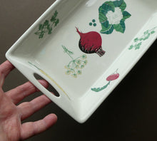 Load image into Gallery viewer, 1950s NORWEGIAN Figgjo Flint Oblong Serving Dish. Vegetables Design from Cuisine Range
