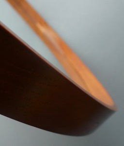 1960s TEAK Round Wall Mirror. Quality British-Made ROWLEY Productions Design