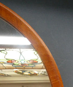 1960s TEAK Round Wall Mirror. Quality British-Made ROWLEY Productions Design