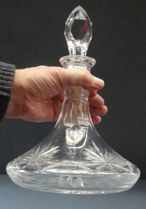 EDINBURGH CRYSTAL. Vintage 1980s Ship's Decanter STAR OF EDINBURGH Pattern. 11 inches