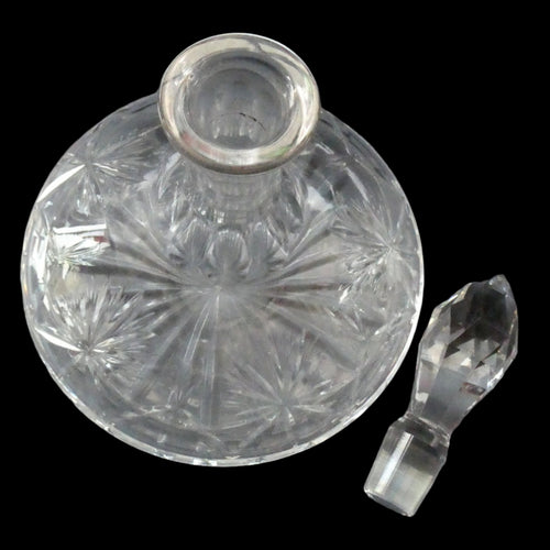 EDINBURGH CRYSTAL. Vintage 1980s Ship's Decanter STAR OF EDINBURGH Pattern. 11 inches