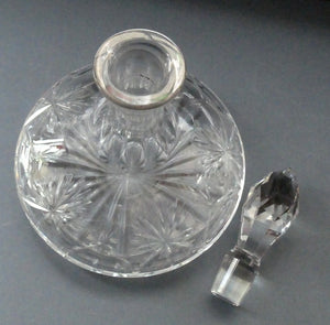 EDINBURGH CRYSTAL. Vintage 1980s Ship's Decanter STAR OF EDINBURGH Pattern. 11 inches