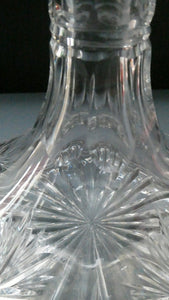 EDINBURGH CRYSTAL. Vintage 1980s Ship's Decanter STAR OF EDINBURGH Pattern. 11 inches