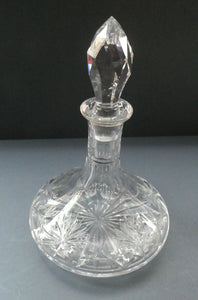 EDINBURGH CRYSTAL. Vintage 1980s Ship's Decanter STAR OF EDINBURGH Pattern. 11 inches