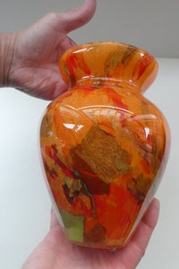 Vintage French CRISTALLERIE LA ROCHERE Tangerine and Tutti-Frutti Coloured Sections