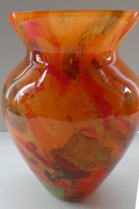 Vintage French CRISTALLERIE LA ROCHERE Tangerine and Tutti-Frutti Coloured Sections