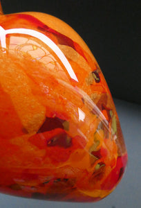 Vintage French CRISTALLERIE LA ROCHERE Tangerine and Tutti-Frutti Coloured Sections