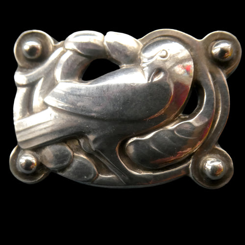 Vintage Danish GEORG JENSEN Sterling Silver Bird / Dove Brooch. Model 111