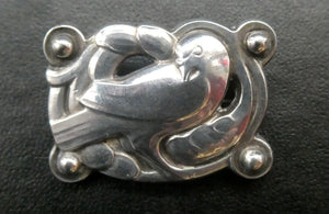 Vintage Danish GEORG JENSEN Sterling Silver Bird / Dove Brooch. Model 111