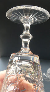 FOUR ONLY. Vintage Edinburgh Crystal Claret or Small Wine Glasses. STAR OF EDINBURGH Pattern. 5 1/8 inches