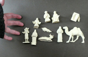 Vintage 1960s Plastic Nativity Scene. Great as Cake Toppers 