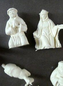 Vintage 1960s Plastic Nativity Scene. Great as Cake Toppers 