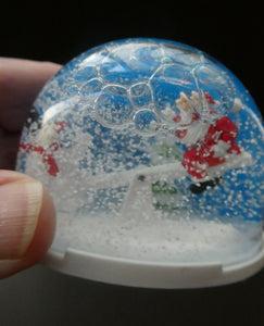 Vintage Santa and Snowman Snow Globe for Harrods 1970s West German