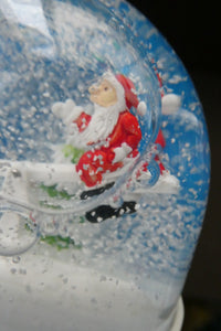 Vintage Santa and Snowman Snow Globe for Harrods 1970s West German