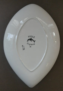 Early 1970s POOLE DELPHIS Shield Dish / Plate. Decorated by Pamela Bevans. 12 inches