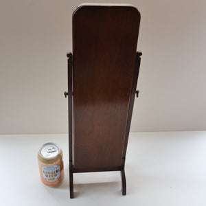 Fine Edwardian Miniature Table-Top Size Mahogany Swivel  or Tilting Cheval Mirror. Excellent Condition