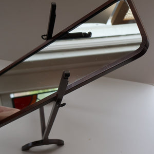 Fine Edwardian Miniature Table-Top Size Mahogany Swivel  or Tilting Cheval Mirror. Excellent Condition